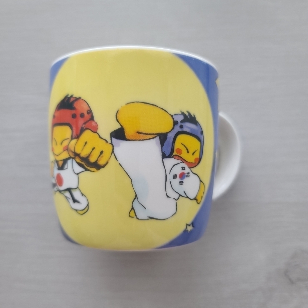 Mooto Taekwondo Mug Taeki Collectable Cute Funny White Small C Handle
